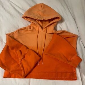 XS ALO yoga bae Orange Ombre Hoodie